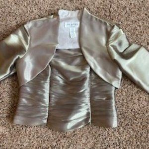 Gold Shimmer Bolero top and Jacket Set